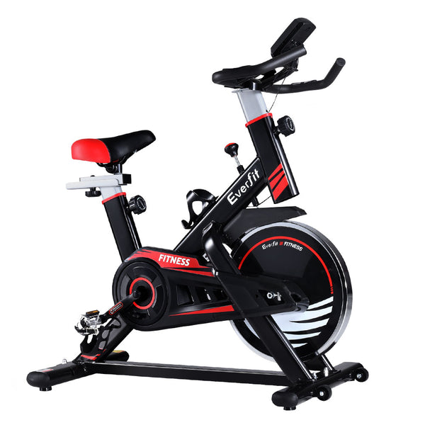 Everfit Spin Exercise Bike Fitness Commercial Home Workout Gym Equipment Black