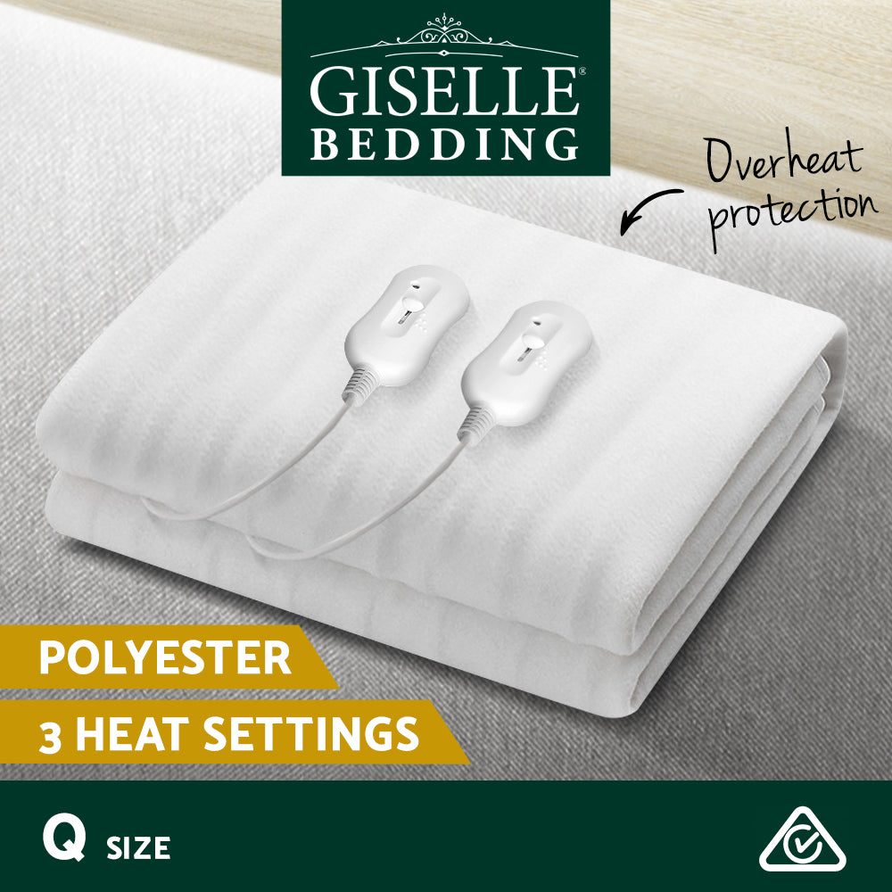 Giselle Bedding Queen Size Electric Blanket Polyester