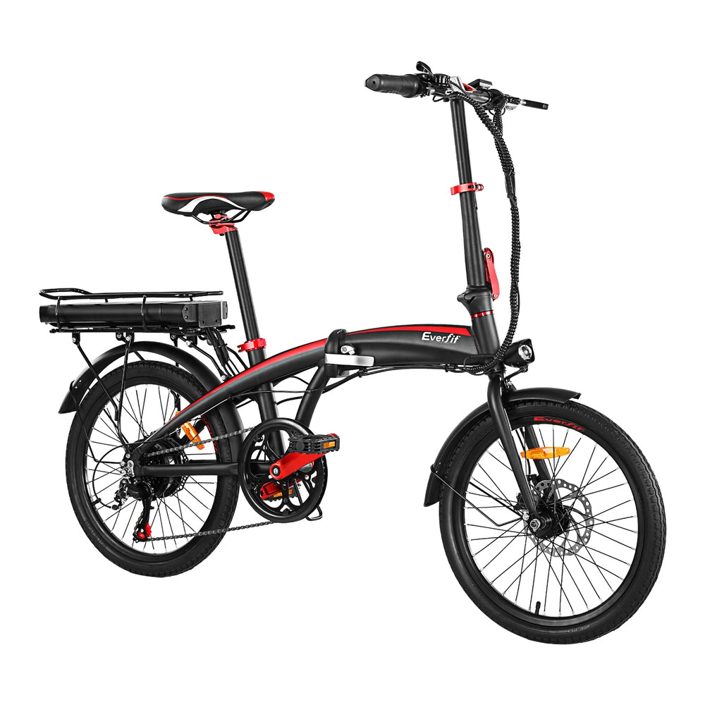 Everfit Folding Electric Bike Urban City Bicycle eBike Rechargeable Battery 250W