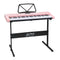 Alpha 61 Key Lighted Electronic Piano Keyboard LED Electric Holder Music Stand