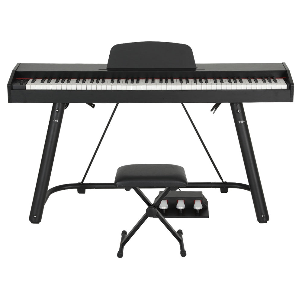 Alpha 88 Keys Electronic Piano Keyboard Digital Electric w/ Stand Stool Weighted