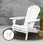 Foldable Adirondack Beach Chair, High Back, 150kg, Gardeon