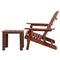Gardeon Outdoor Folding Beach Camping Chairs Table Set Wooden Adirondack Lounge
