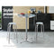 Gardeon Set of 2 Outdoor Bar Stools Patio Furniture Indoor Bistro Kitchen Aluminum
