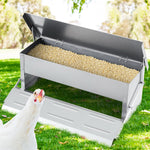 Rust-proof 5KG Automatic Chicken Feeder, Galvanized Steel, Giantz