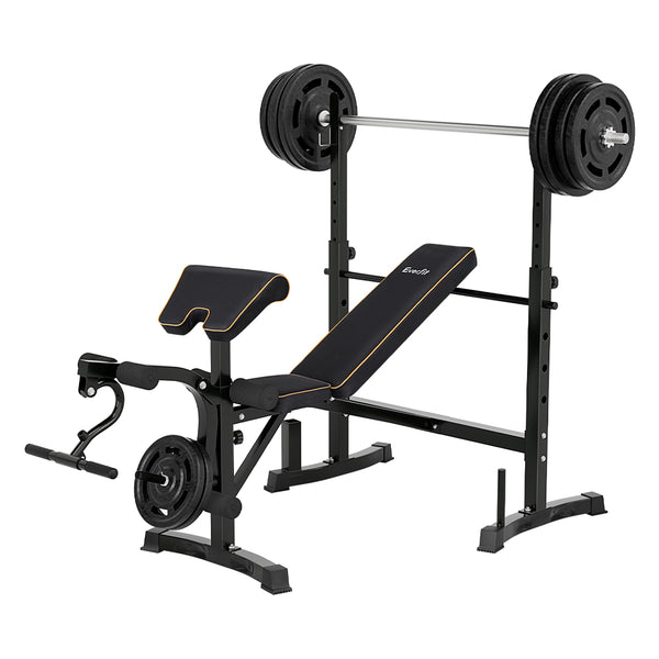 Everfit 10 In 1 Weight Bench Adjustable Home Gym Station Bench Press 330KG