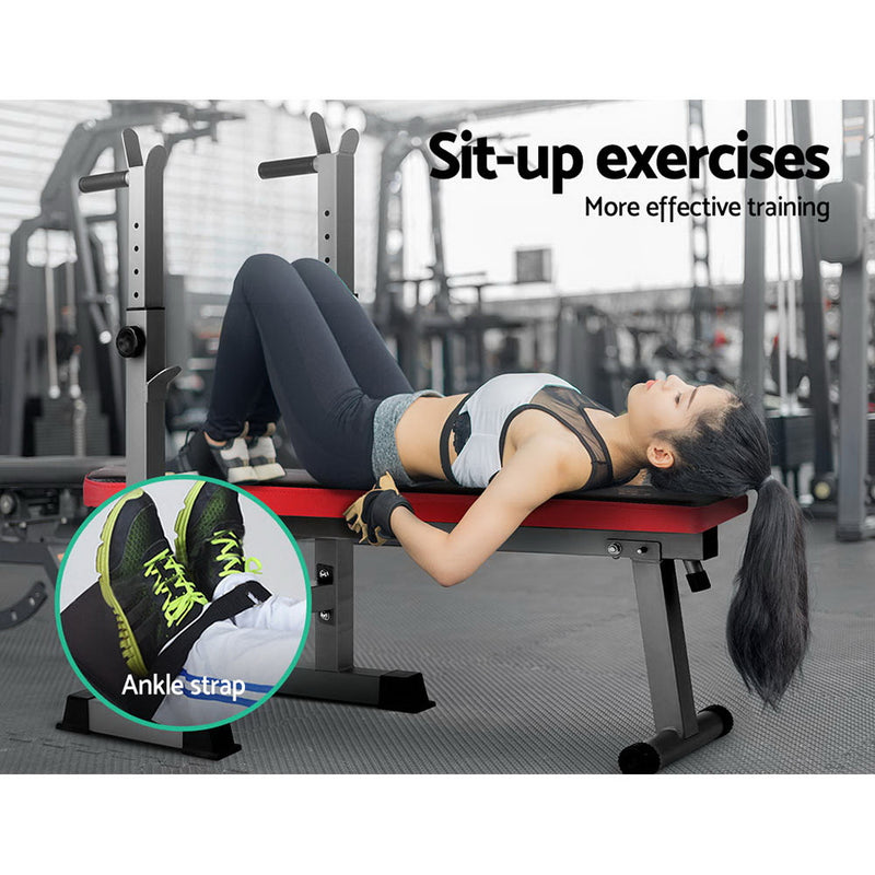 Everfit Adjustable Sit Up Bench Press Weight Gym Home Exercise Fitness