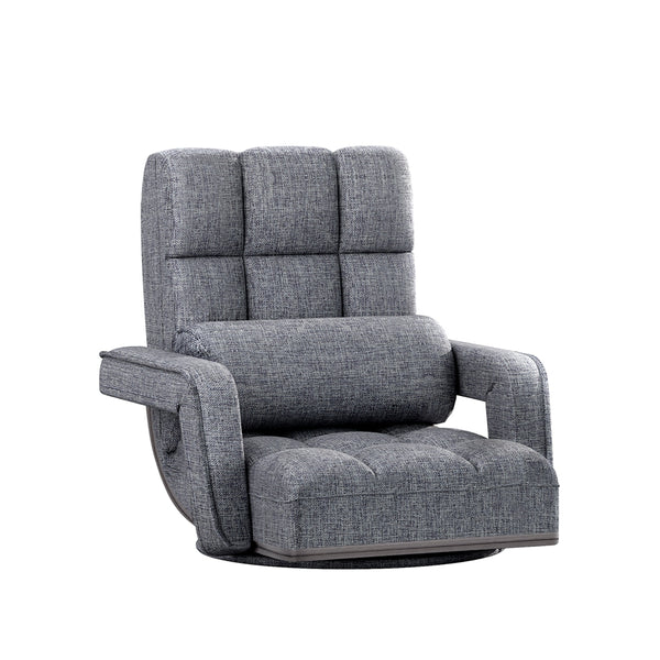 Artiss Floor Sofa Bed Lounge Chair Recliner Chaise Chair Swivel Grey
