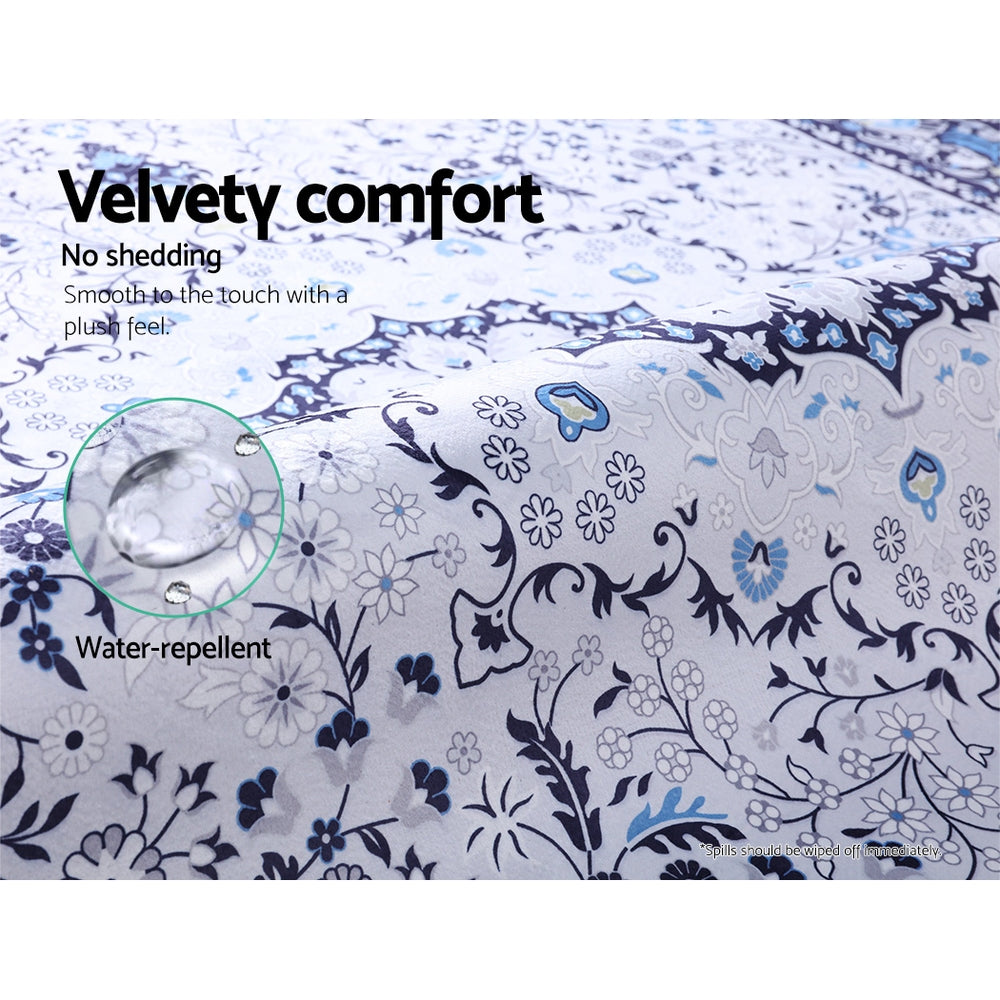 Water-Repellent Velvet Floor Rug 200x290 Mat - Artiss