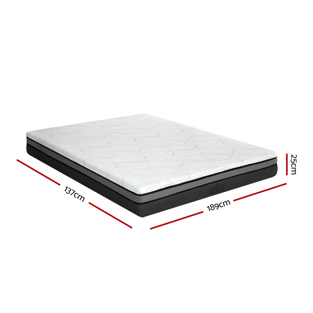 Giselle Bedding Memory Foam Mattress Bed Cool Gel Non Spring 25cm Double