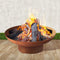 Grillz Fire Pit Charcoal Vintage Campfire Burner Rust Outdoor Steel Bowl 70CM