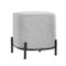 Artiss Square Foot Stool Faux Linen Fabric Ottoman Foot Rest Padded Seat Grey