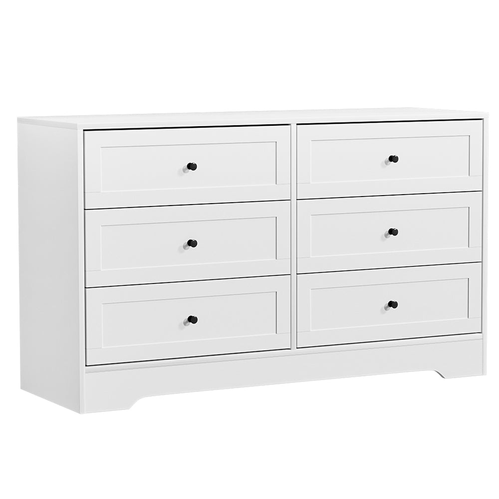 Artiss 6 Chest of Drawers - LEIF White