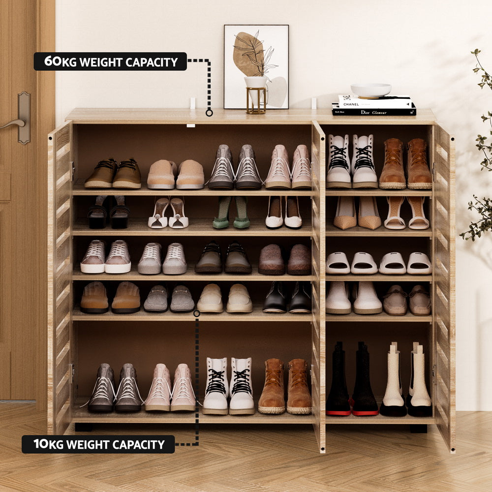 Artiss Shoe Cabinet 30 Pairs Adjustable Shelf