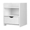 Artiss Bedside Table Drawer - White