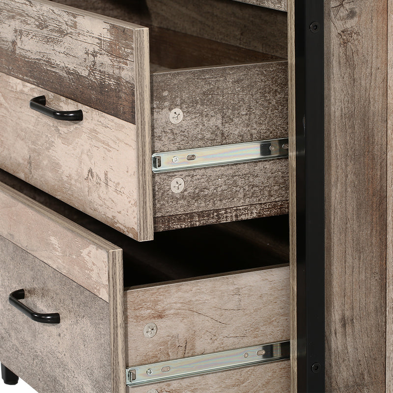 Artiss Chest of Drawers Tallboy Dresser Storage Cabinet Industrial Rustic