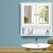 Artiss Bathroom Tallboy Storage Cabinet with Mirror - White