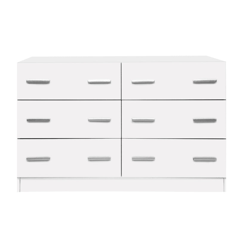 Artiss 6 Chest of Drawers Cabinet Dresser Tallboy Lowboy Storage Bedroom White