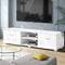 Artiss TV Cabinet Entertainment Unit Stand High Gloss Furniture Storage Drawers 140cm White