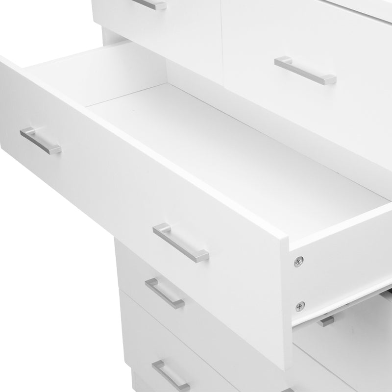 Artiss Tallboy Dresser Table 6 Chest of Drawers Cabinet Bedroom Storage White