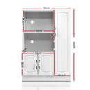 Artiss Buffet Sideboard Cabinet Storage Cupboard Doors White Kitchen Hallway