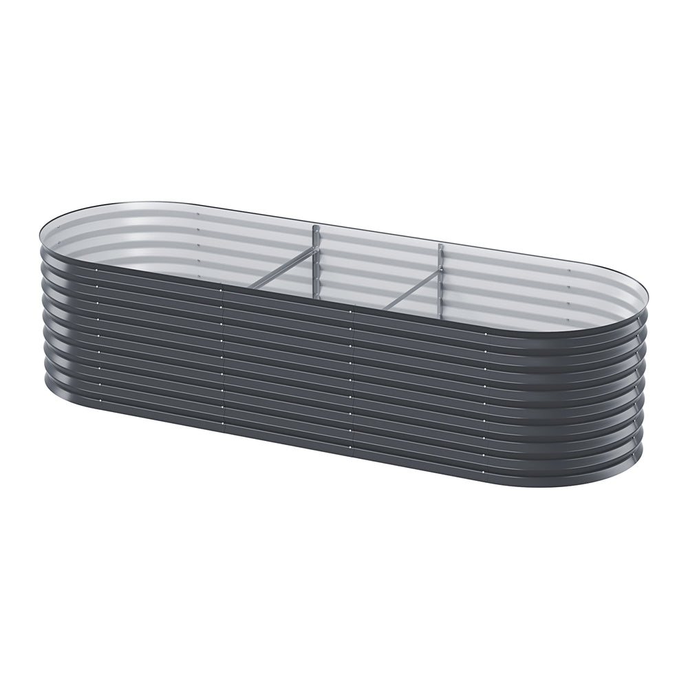 Greenfingers Garden Bed 240X80X56cm Oval Planter Box