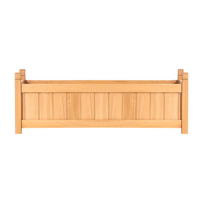 Greenfingers Garden Bed 90x30x33cm Wooden Planter Box Raised Container Growing