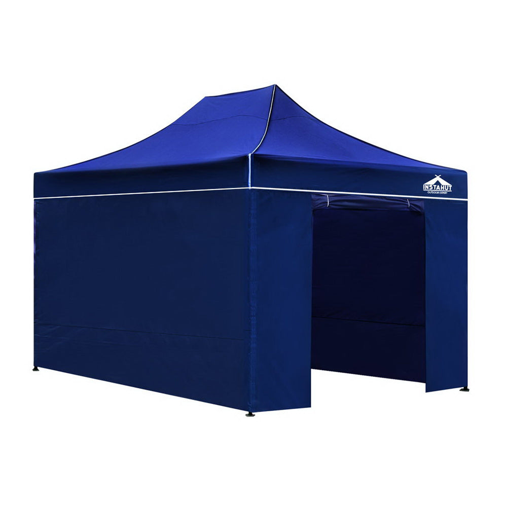 Instahut Gazebo 3x4.5 Pop Up Marquee Folding Tent Wedding Gazebos Camping Outdoor Shade Canopy Blue