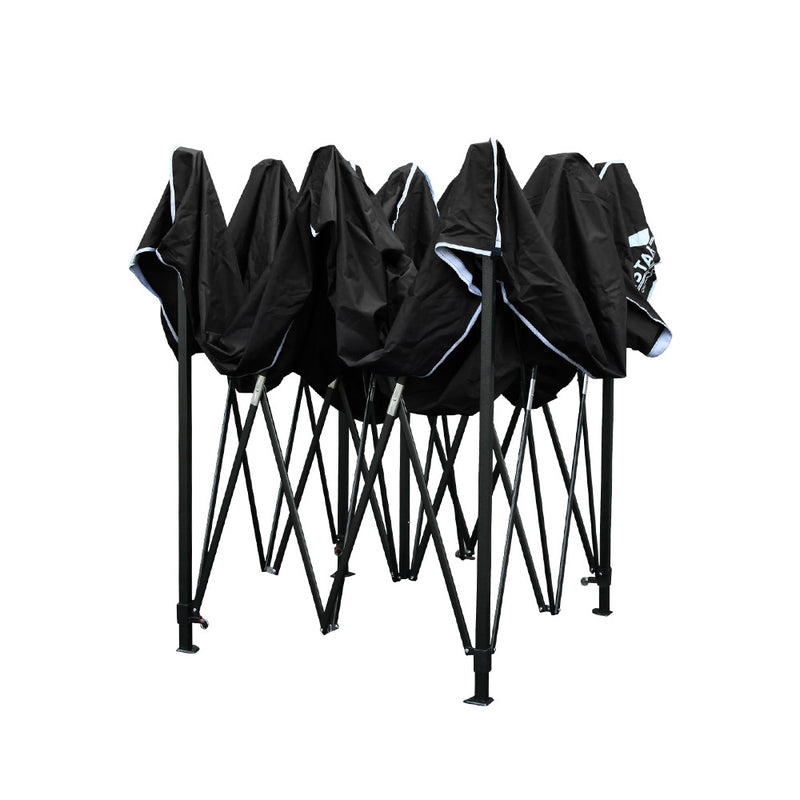 Instahut Gazebo Pop Up Marquee 3x3m Outdoor Tent Folding Wedding Gazebos Black