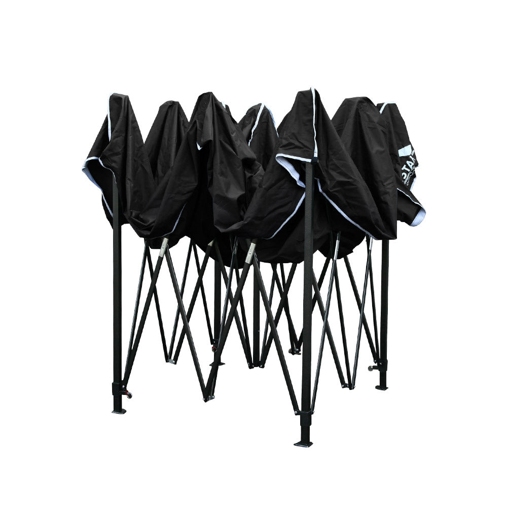 UV Resistant Folding Gazebo Set w/Base Pods Black - Instahut