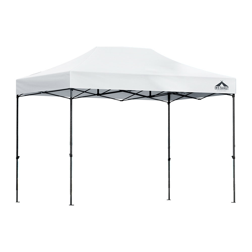 Instahut Gazebo Pop Up 3x4.5m w/Base Podx4 Marquee Folding Outdoor Wedding Camping Tent Shade Canopy White