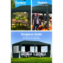 Instahut Gazebo 3x6 Outdoor Marquee Gazebos Wedding Party Camping Tent 4 Wall Panels