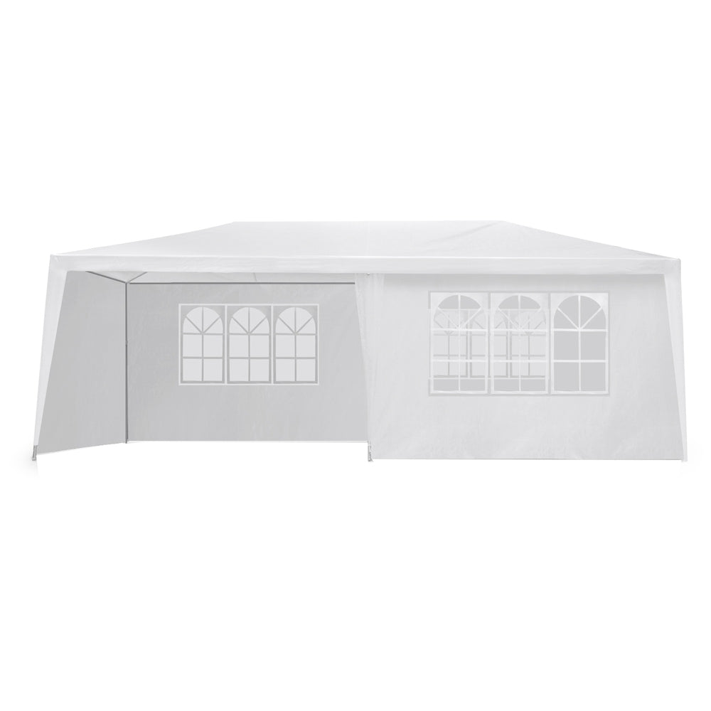 Instahut Gazebo 3x6m Marquee Wedding Party Tent Outdoor Camping Side Wall Canopy 6 Panel White