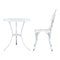 Gardeon 3PC Outdoor Setting Cast Aluminium Bistro Table Chair Patio White