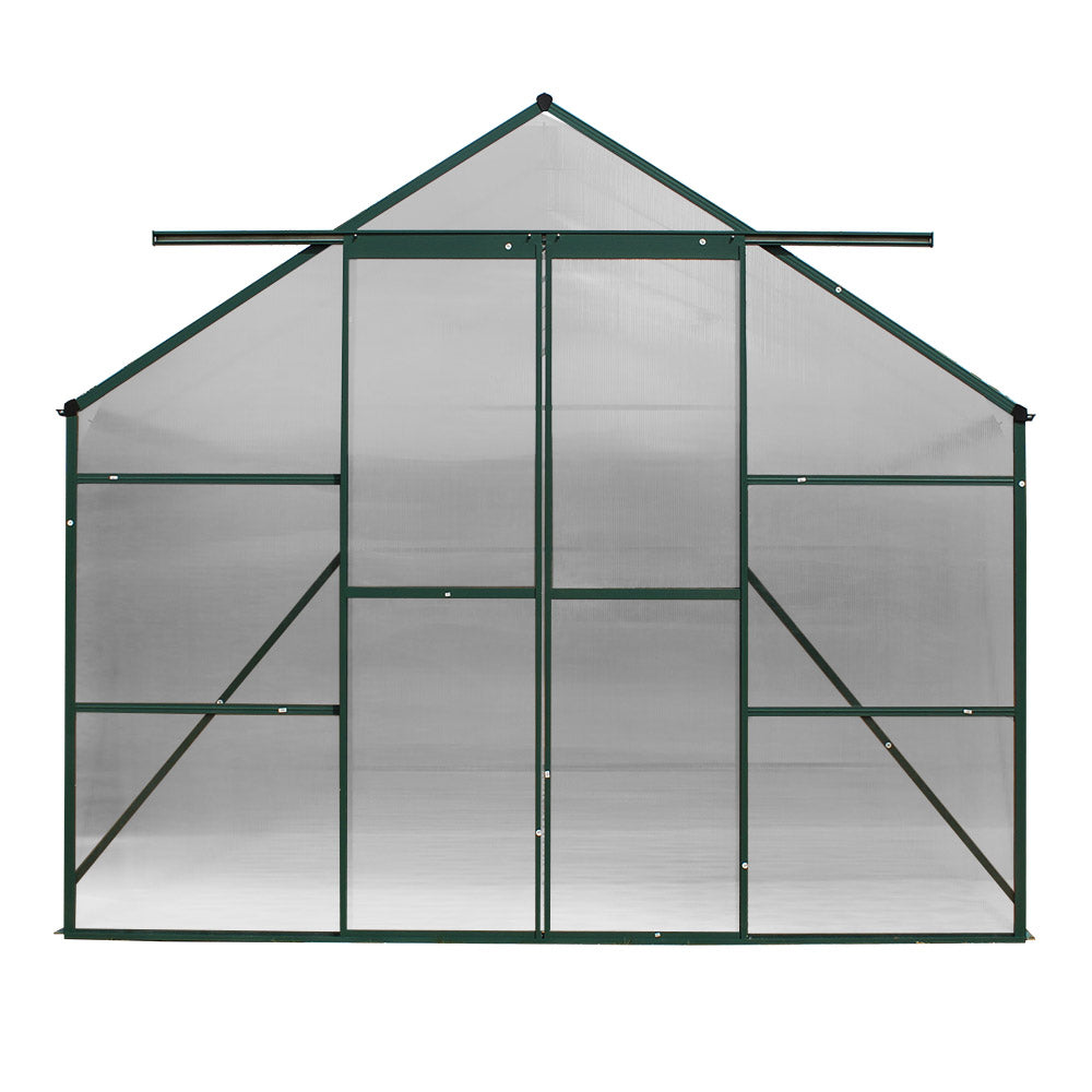 Greenfingers Greenhouse 4.43x2.44x2.15M Aluminium Polycarbonate Green House Garden Shed