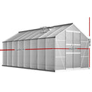 Greenfingers Aluminium Greenhouse Polycarbonate Green House Garden Shed 4.7x2.5M