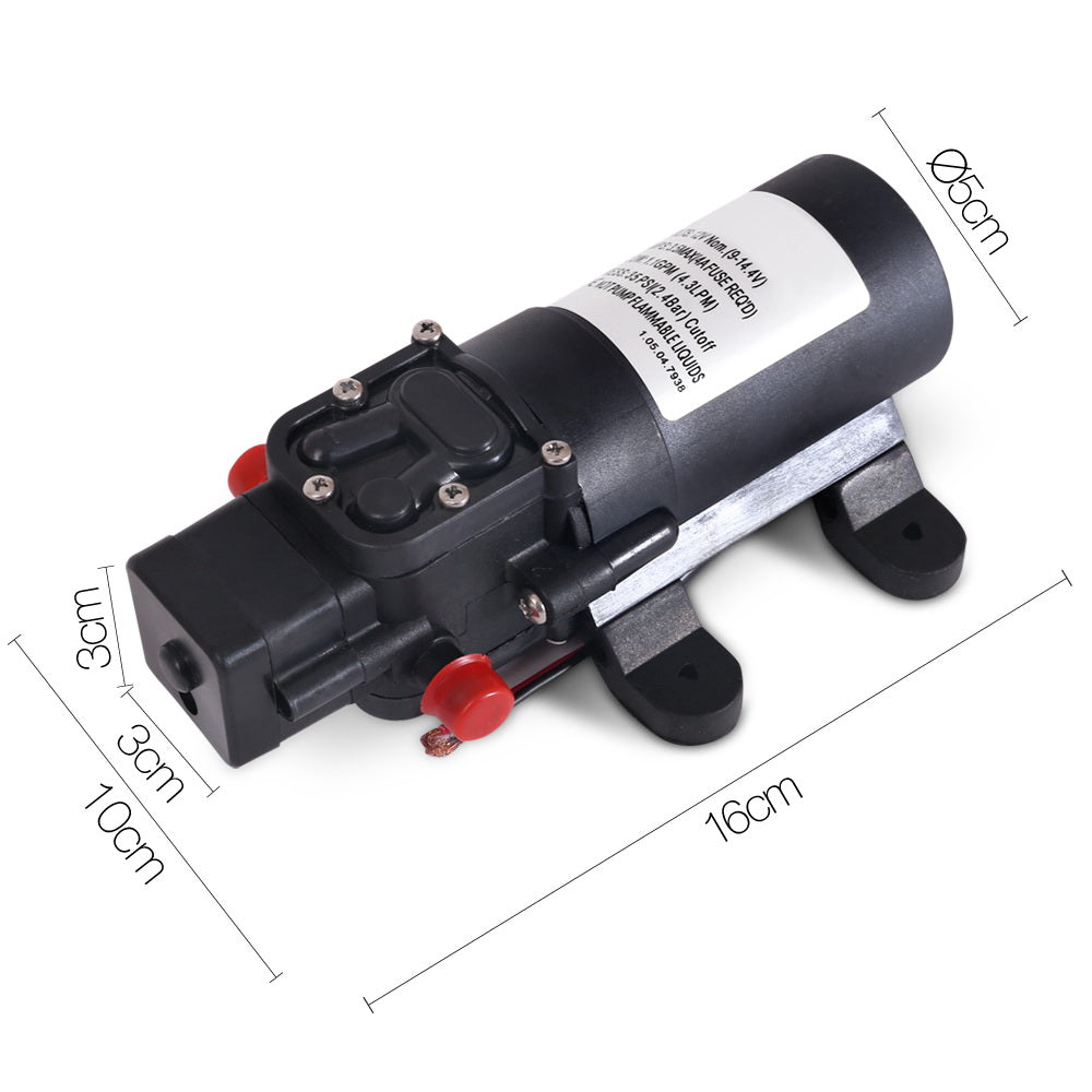 High Pressure 12V Water Pump 4.3L/Min, Self-Priming