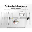 Artiss Standing Desk Adjustable Height Desk Electric Motorised White Frame Desk Top 140cm