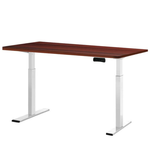 Artiss Standing Desk Electric Adjustable Sit Stand Desks White Walnut 140cm