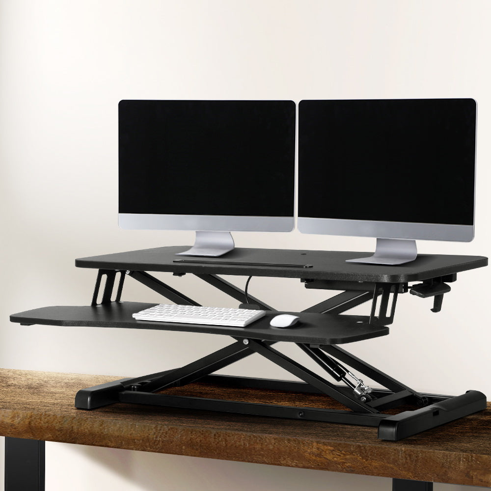 Height Adjustable Desk Riser w/ Keyboard Tray - Artiss