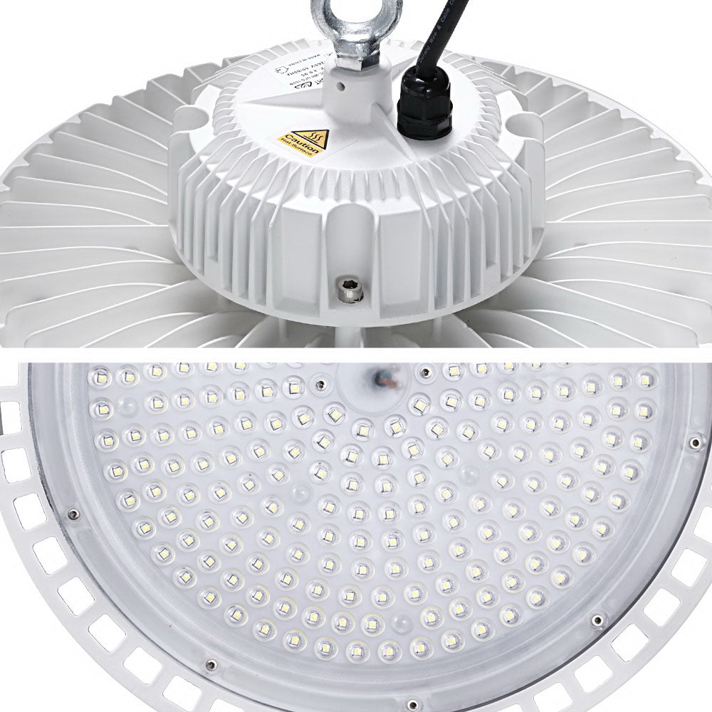 Leier LED High Bay Lights 200W UFO Industrial Shed Warehouse Factory Lamp White