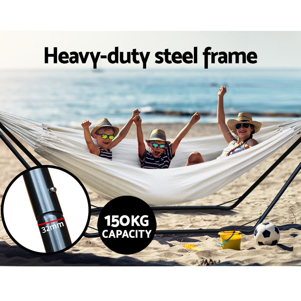 Waterproof Outdoor Hammock with Steel Stand - Gardeon