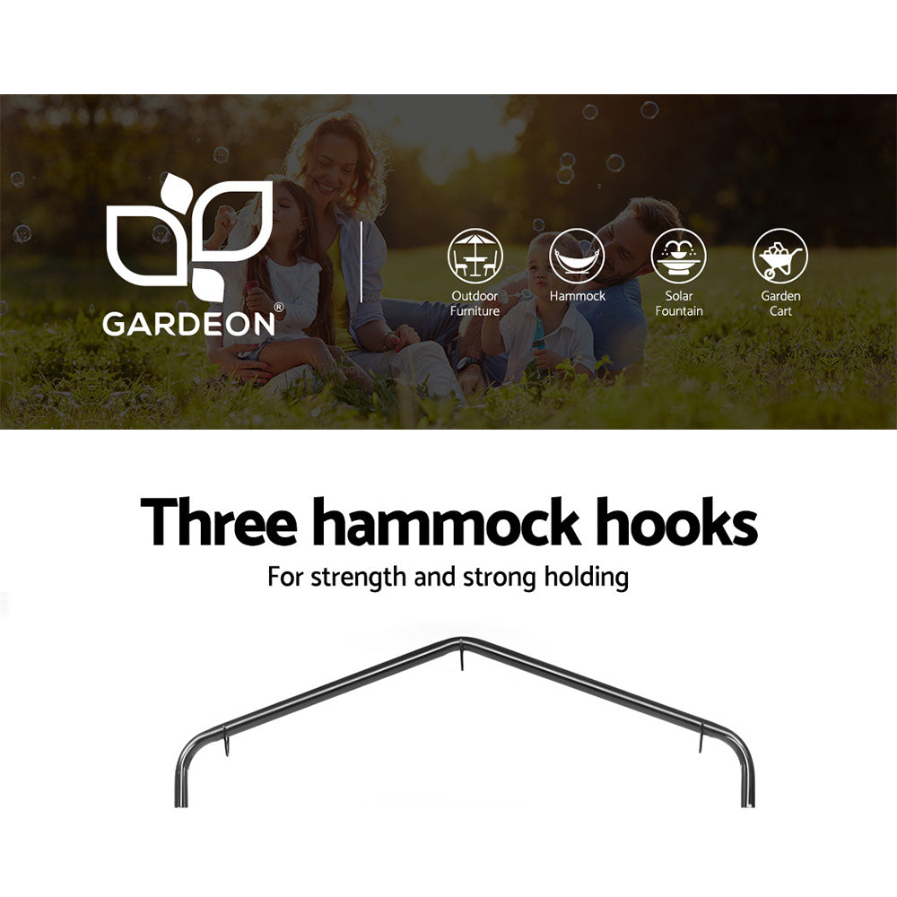 Gardeon Outdoor Hammock Chair with Stand Swing Hanging Hammock Garden Cream