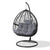 Gardeon Outdoor Egg Swing Chair Wicker Rattan Furniture Pod Stand Cushion Grey