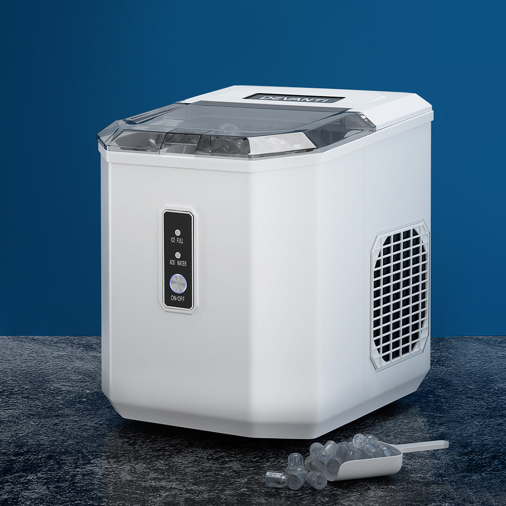 12kg Portable Ice Maker, 2L Tray, Quiet, Energy-Efficient - Devanti