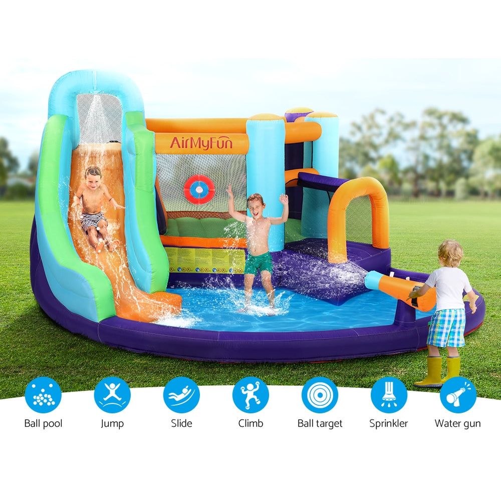 AirMyFun Inflatable Water Slide Kids Jumping Castle Trampoline Outdoor