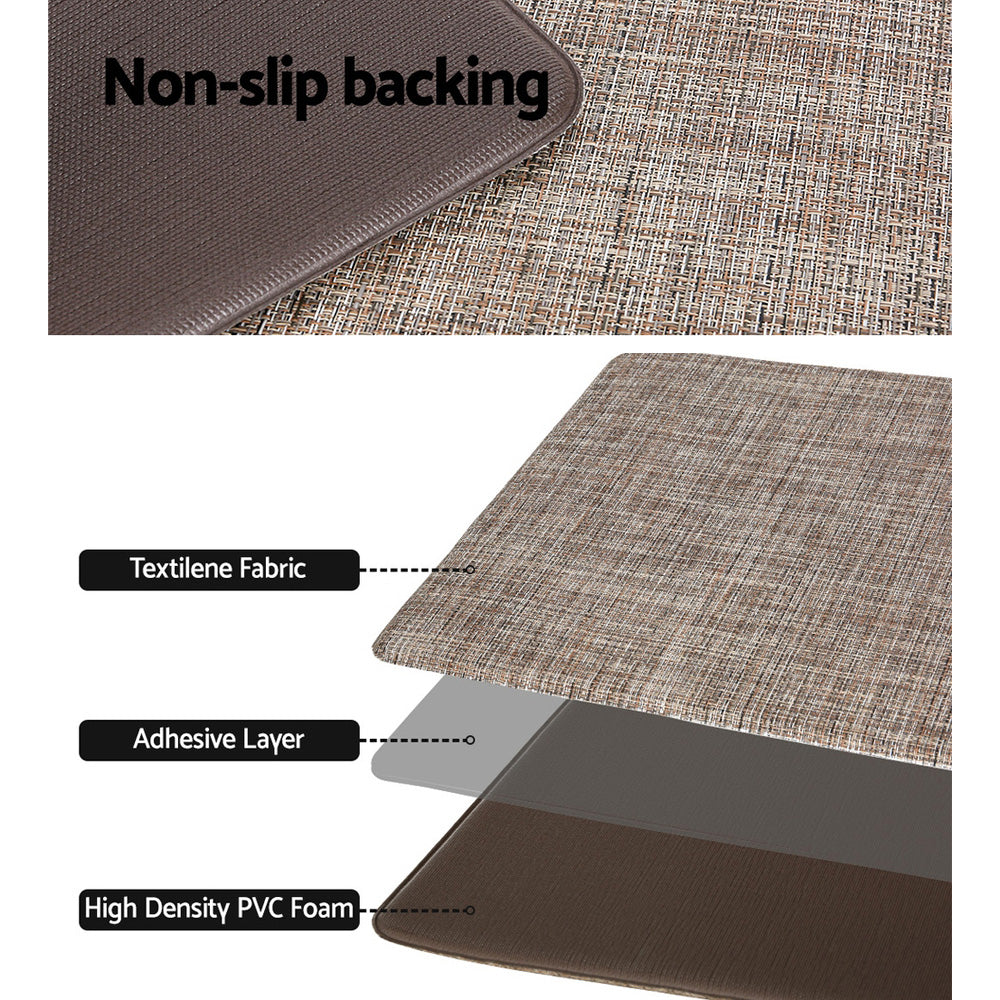 Artiss Kitchen Mat 45x75cm PVC Floor Rug Carpet Non-slip Gina