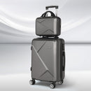 Wanderlite 2pc Luggage Trolley Suitcase 12" 28" Carry On Travel Stoage Hardshell