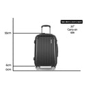 Wanderlite 20" Luggage Trolley Travel Suitcase Set Hard Case Shell Lightweight