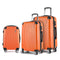 Wanderlite Luggage Set 3pc 20" 24" 28" Suitcase Hardcase Carry On Trolley Travel Orange